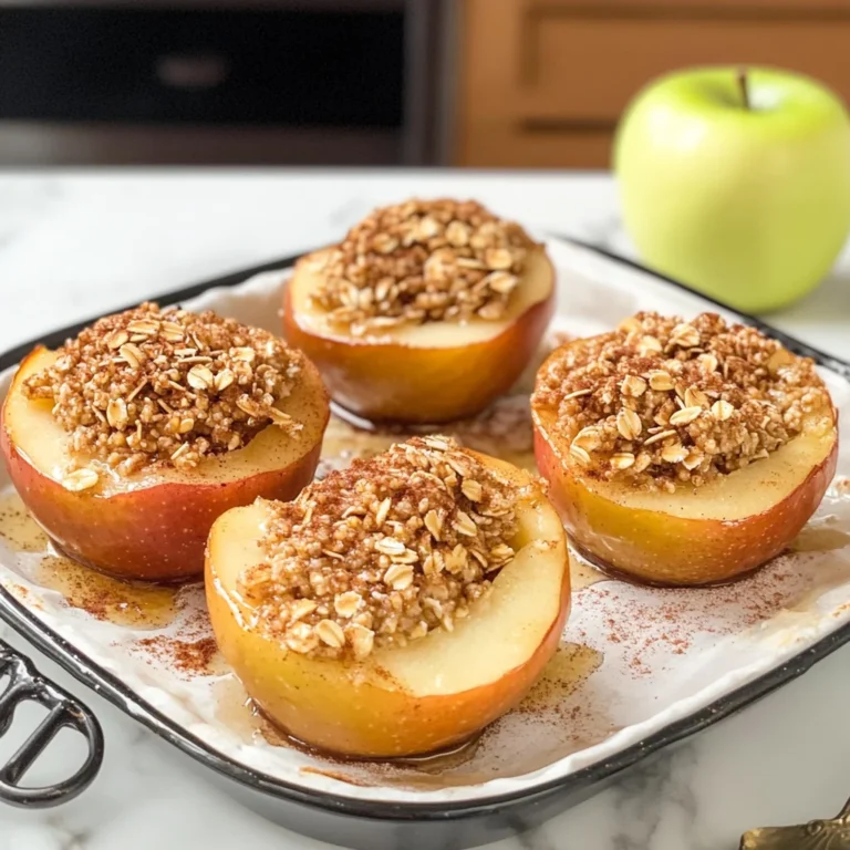 Air Fryer Baked Apples with Oats