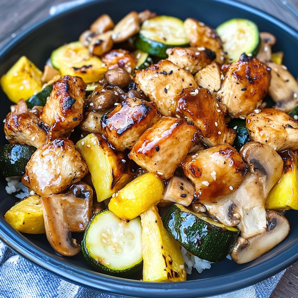 Air Fryer Hibachi Chicken & Vegetables