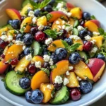 Blueberry Peach Feta Salad