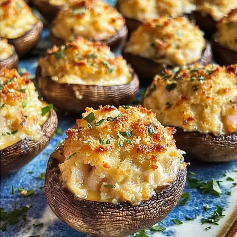 Creamy Crab Stuffed Mushrooms