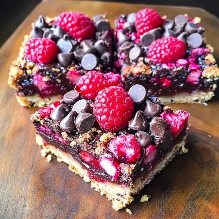 Dark Chocolate Raspberry Pie Bars