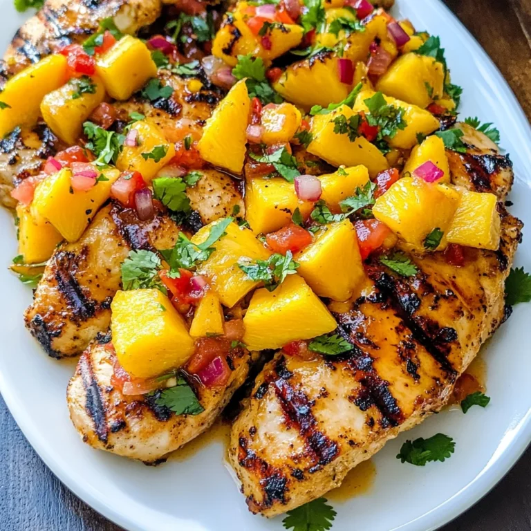 Grilled Mango Pineapple Chicken