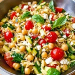 Lemon Basil Greek Orzo Salad
