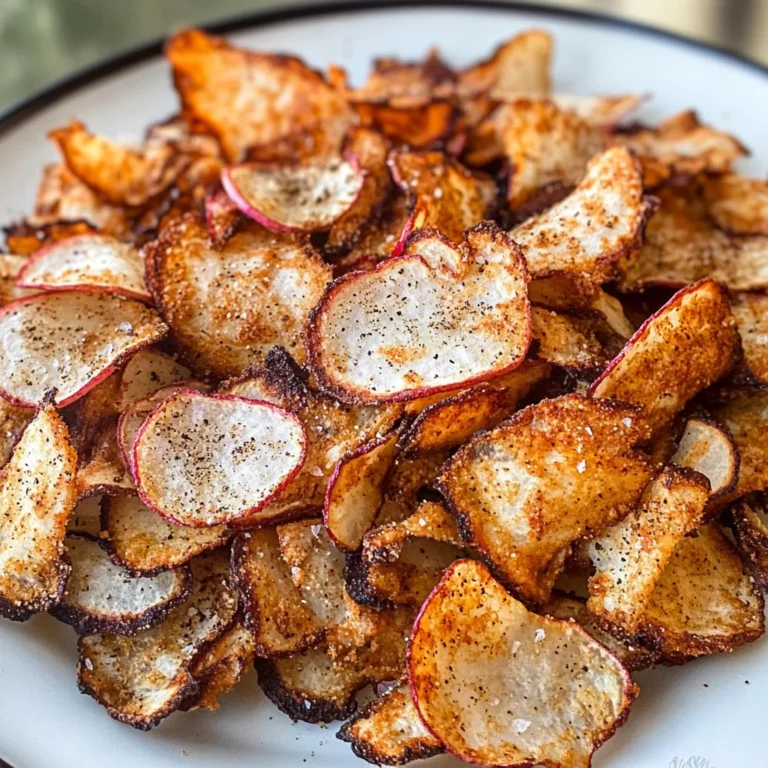 Low Carb Keto Air Fryer Radish Chips