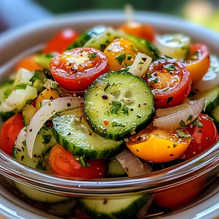 Marinated Cucumbers, Onions, and Tomatoes