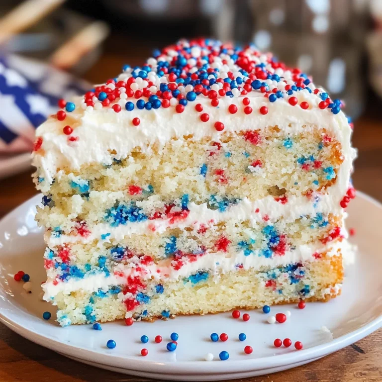 Patriotic Funfetti Cake
