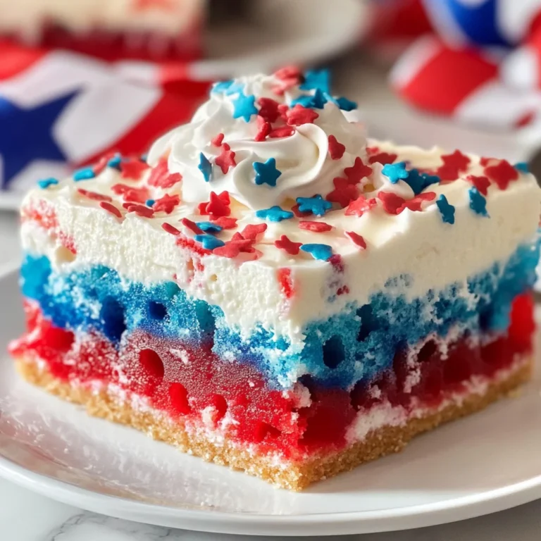 Patriotic Jello Poke Cake