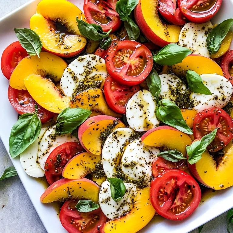 Peach Tomato Caprese Salad