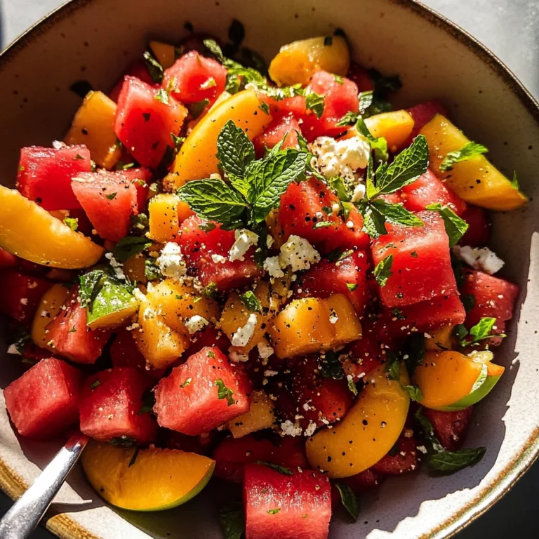 Peach Watermelon Salad Recipe