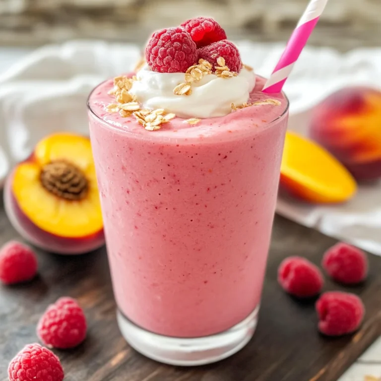 Raspberry Peach Smoothie