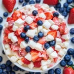 Red, White, and Blue Cheesecake Salad