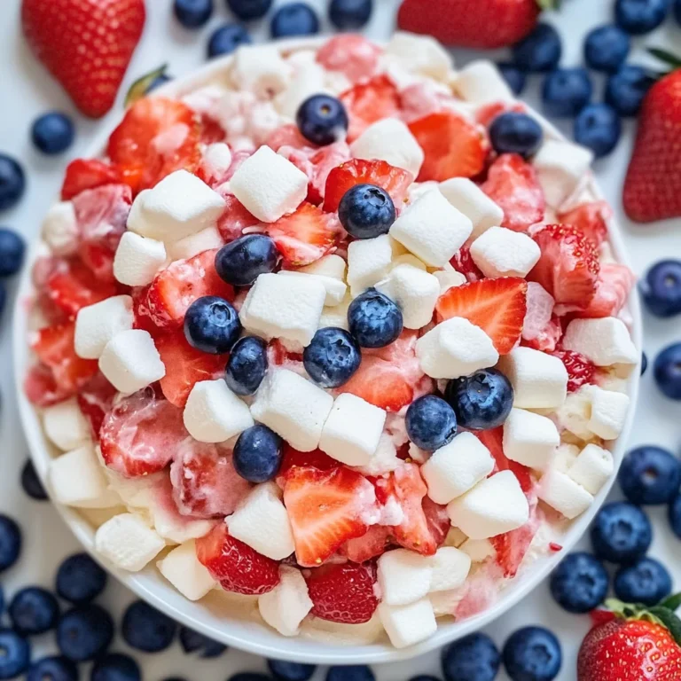 Red, White, and Blue Cheesecake Salad
