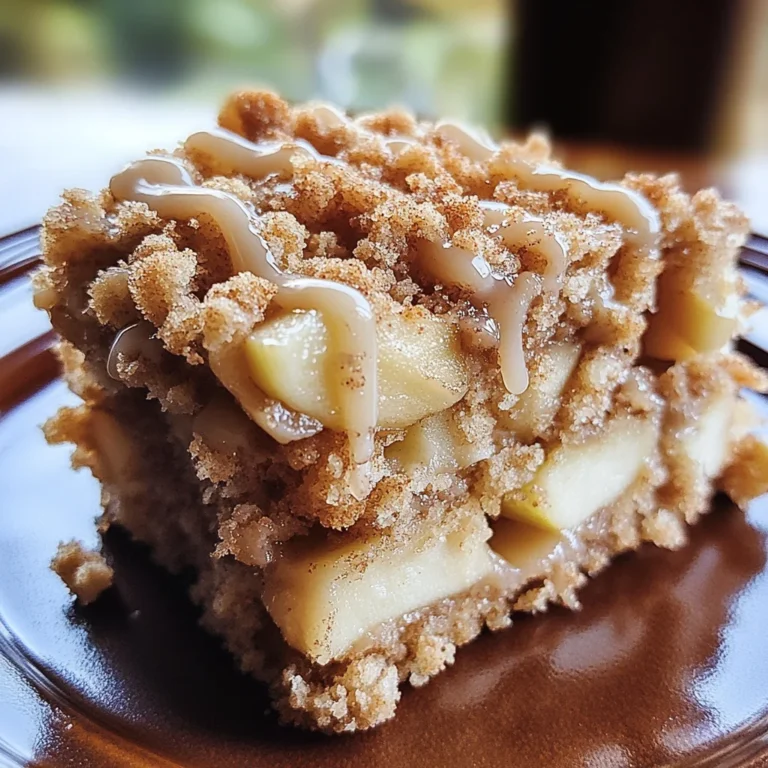 Apple Crumb Cake with Cinnamon Apple Drizzle