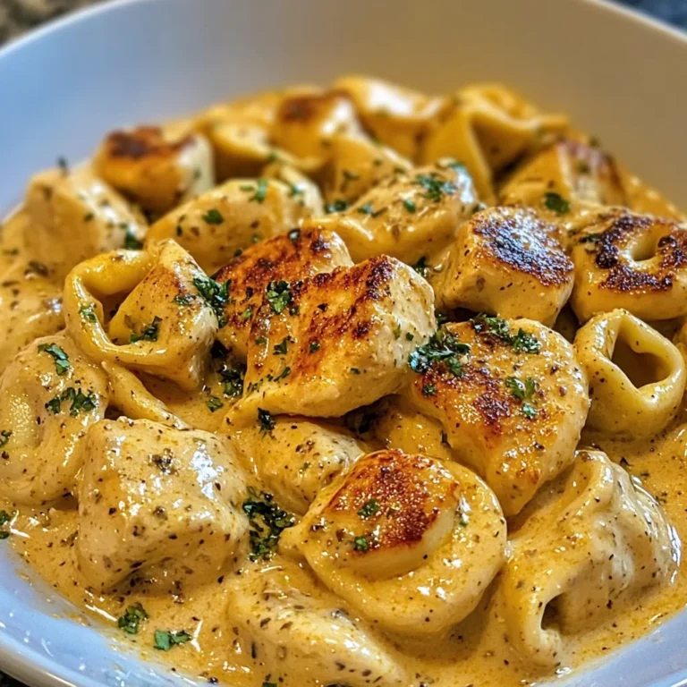 Cajun Chicken Tortellini With Garlic Sauce