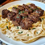 Cajun Spiced Steak Bites With Creamy Fettuccine Alfredo