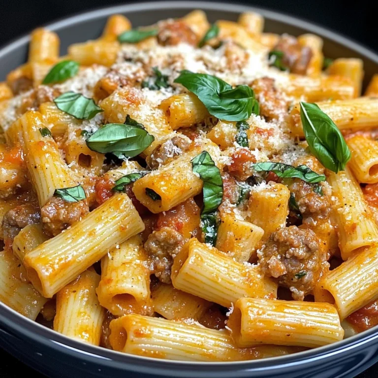Creamy Roasted Red Pepper Rigatoni