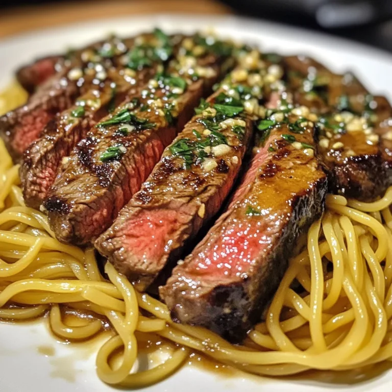 Garlic Butter Steak With Lightning Noodles Recipe