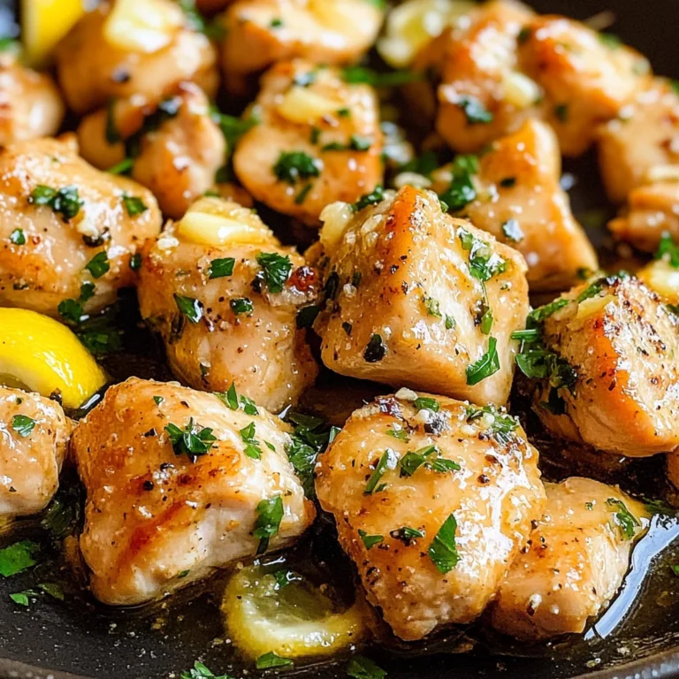 Lemon Garlic Chicken Bites
