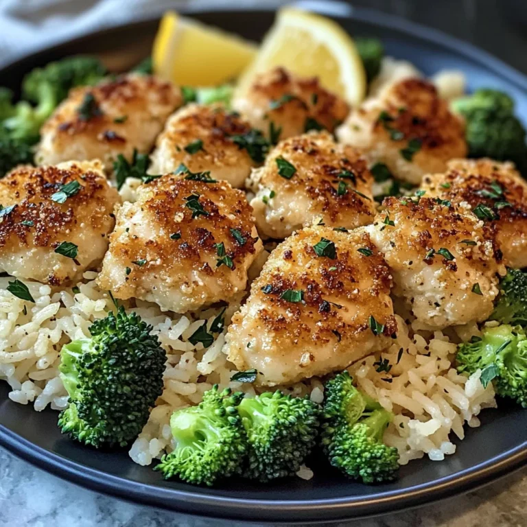 Savory Parmesan Chicken Bites With Garlic Rice
