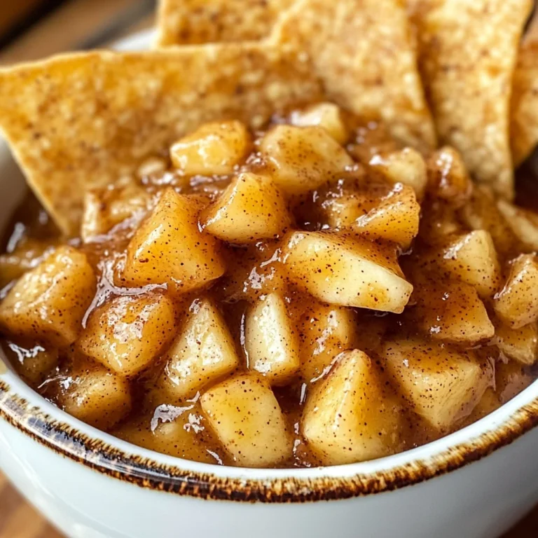 Apple Pie Dip with Cinnamon Sugar Tortilla Chips