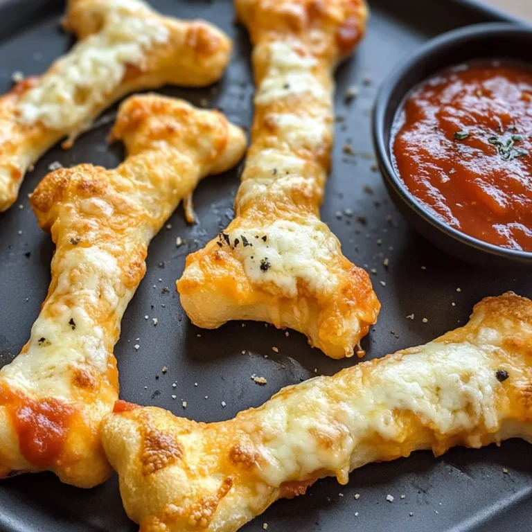 Cheesy Halloween Breadstick Bones