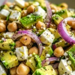 Chickpea Feta Avocado Salad