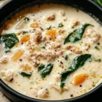 Creamy Italian Ground Chicken Soup