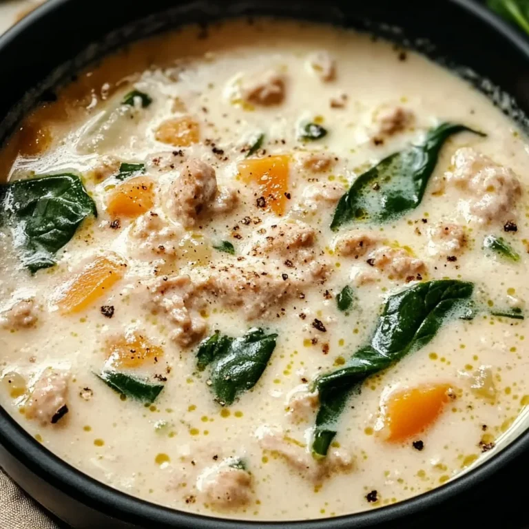 Creamy Italian Ground Chicken Soup