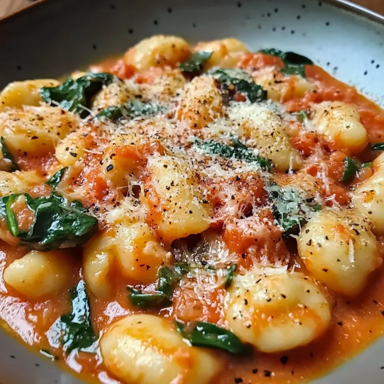 Creamy Tomato Spinach Gnocchi