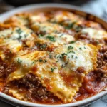 Decadent Beef and Cheese Ravioli Casserole
