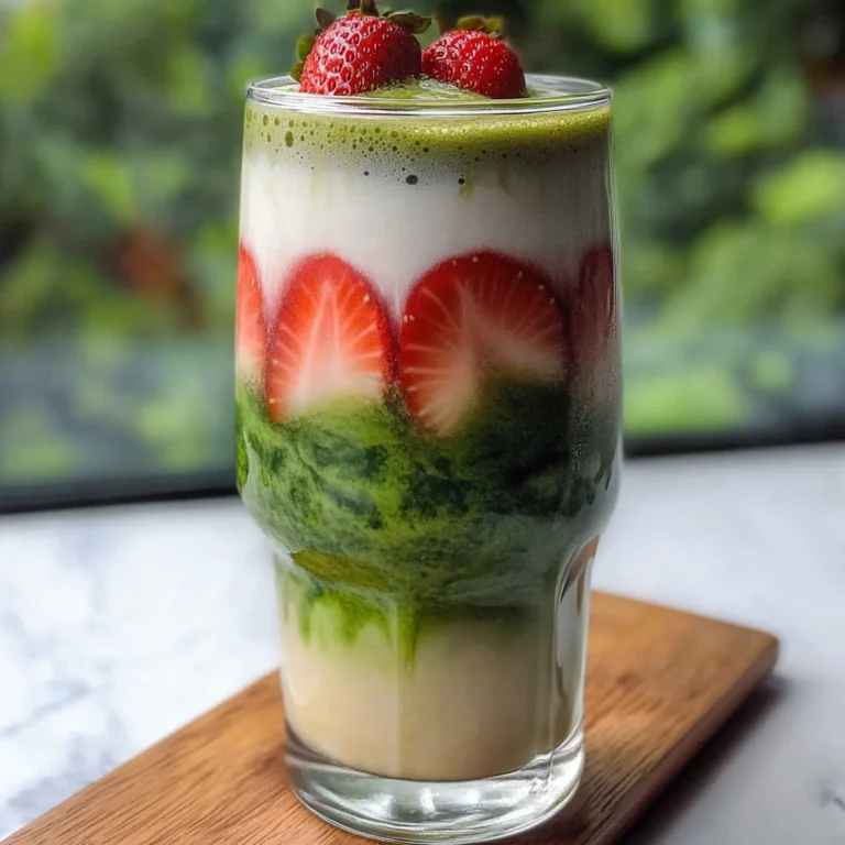 Easy 5-min. Strawberry Matcha Latte