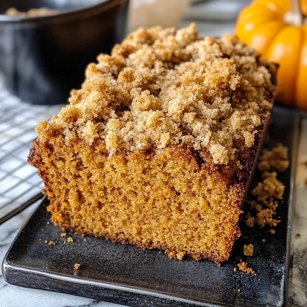 Easy Pumpkin Bread with Crumb Topping