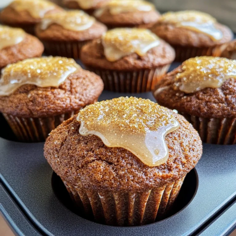 Glazed Gingerbread Muffins