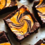 Halloween Cream Cheese Swirl Brownies