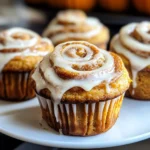 Pumpkin Cinnamon Roll Muffins