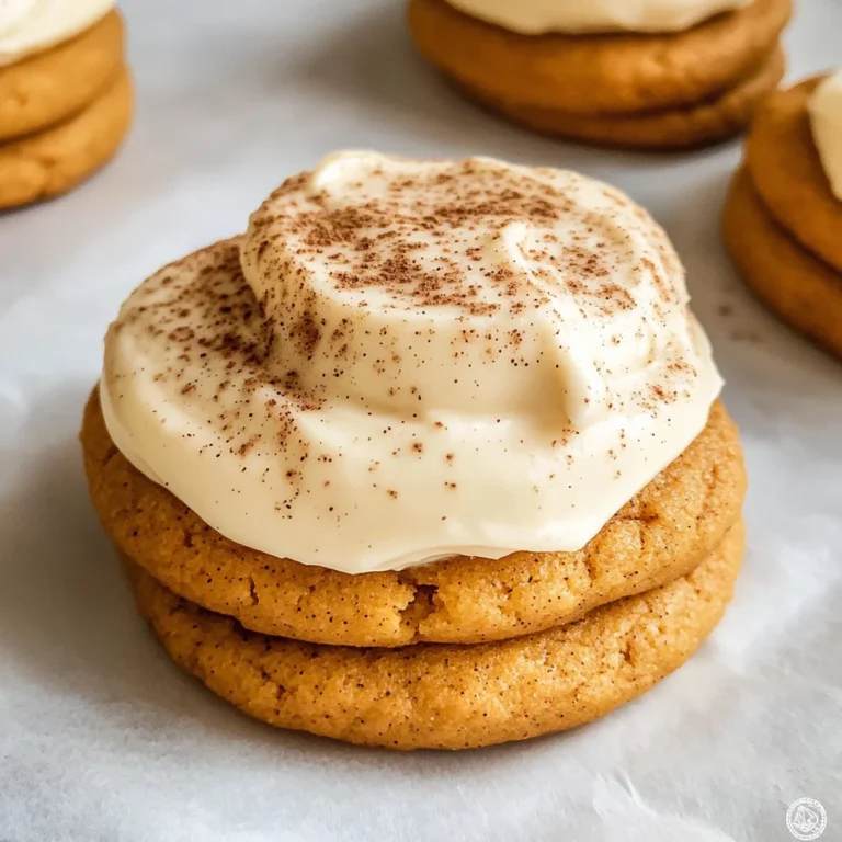 Pumpkin Cookies with Cream Cheese Frosting