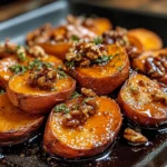 Walnut Maple Roasted Sweet Potatoes