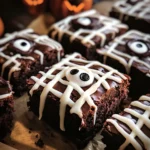 spooky mummy brownies