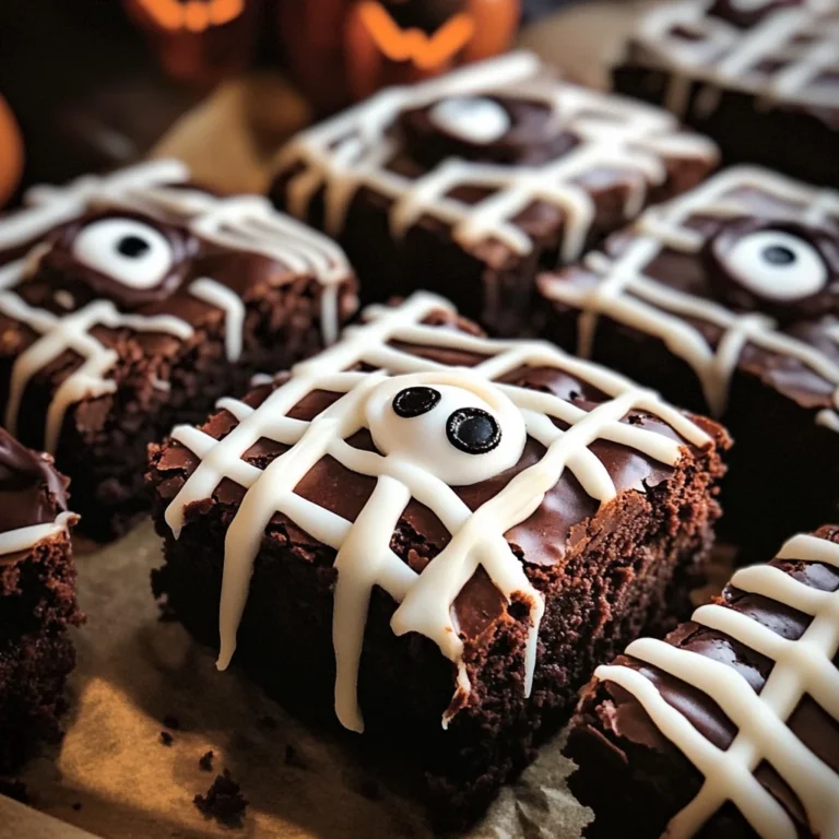 spooky mummy brownies