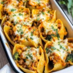 Cheesy Pumpkin and Spicy Sausage Stuffed Shells