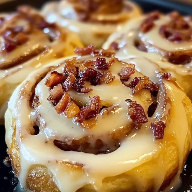 Indulge in Maple Turkey Bacon Cinnamon Rolls for a Sweet Treat!