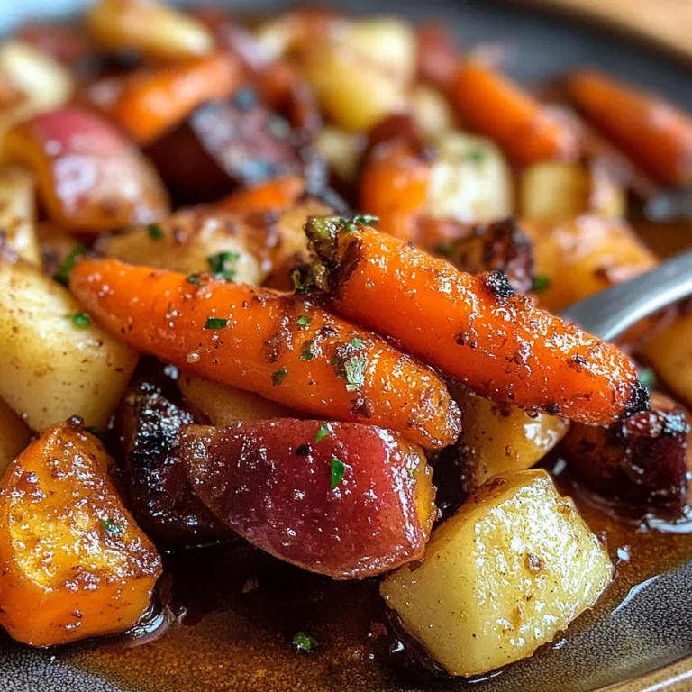 Maple Dijon Roasted Carrots and Apples