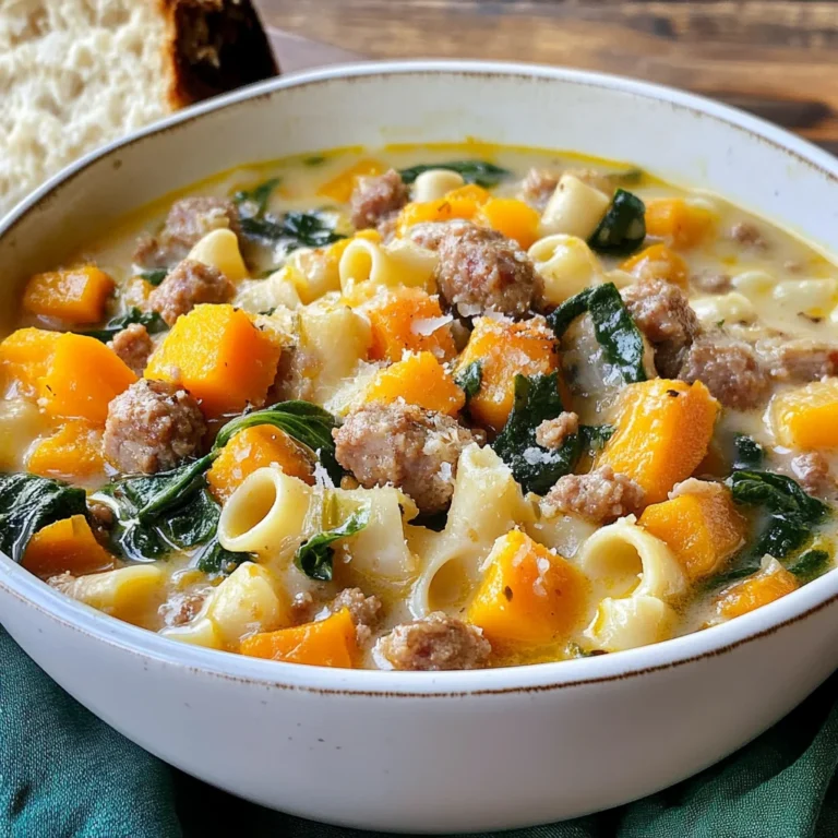 Roasted Butternut and Sausage Soup