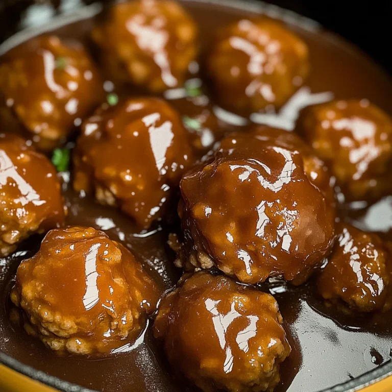 Slow Cooker Salisbury Steak Meatballs (Frozen Meatballs)