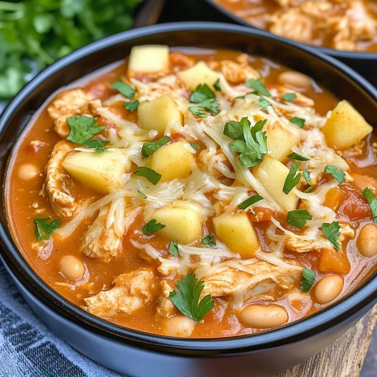 White Cheddar & Apple Chicken Chili