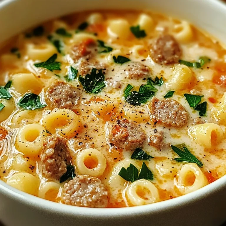 BEST Italian Sausage Ditalini Soup