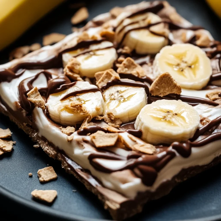 Banana & Nutella Frozen Yogurt Bark