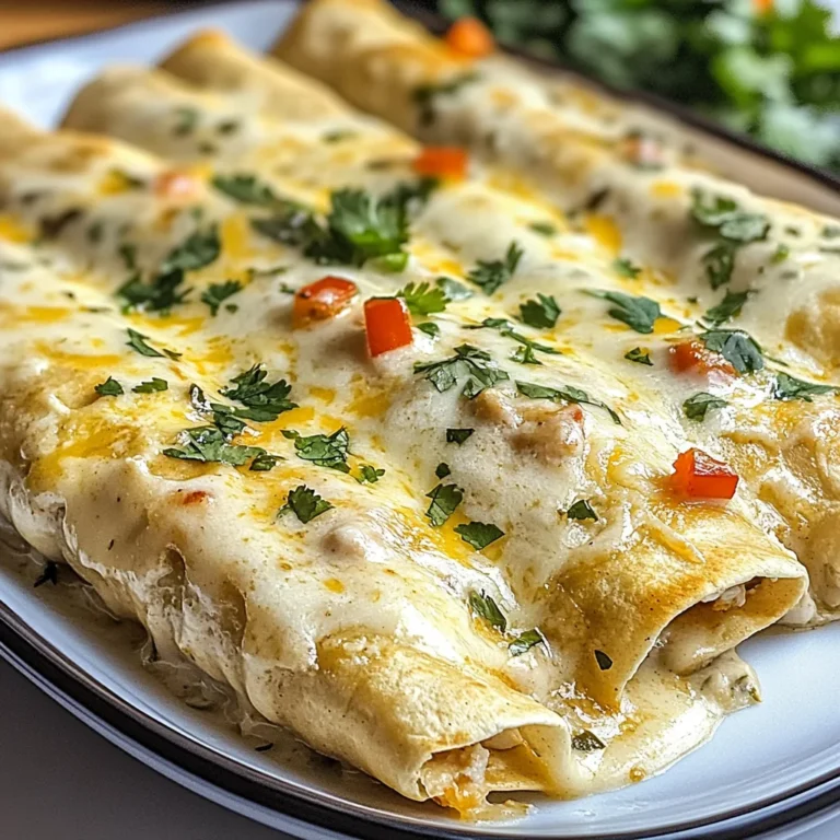 Creamy White Chicken Enchiladas