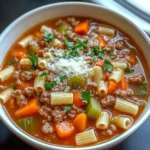 Slow Cooker Italian chicken hamburger Soup
