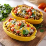 Burrito Spaghetti Squash Boats